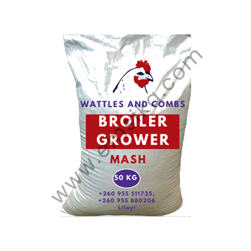 Wattles and Combs Broiler Grower Chicken Feed - 50KG