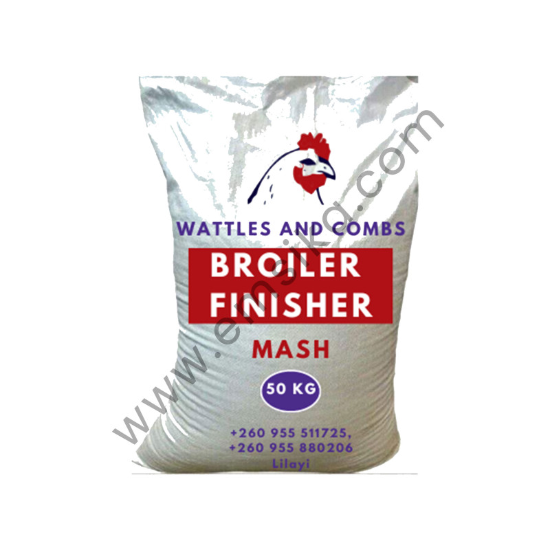 Wattles and Combs Broiler Finisher Chicken Feed - 50KG