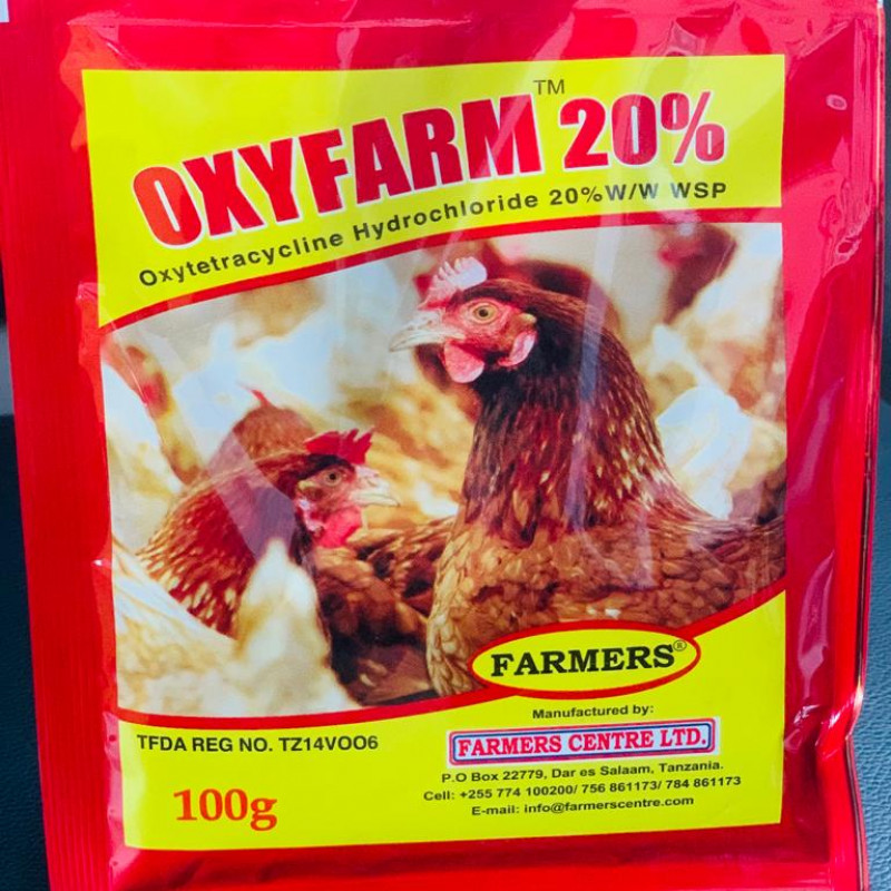 OXYFARM 20% (Oxytetracycline Hydrochloride 20%W/W WSP |100g